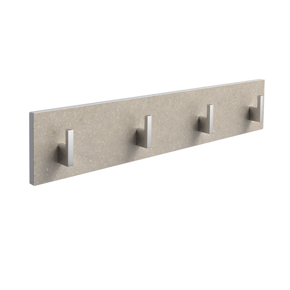 Korsbakken Hylle med knagger HPL L30-60cm Sandfarget / 40cm Korsbakken Baderomshylle KO-515680045