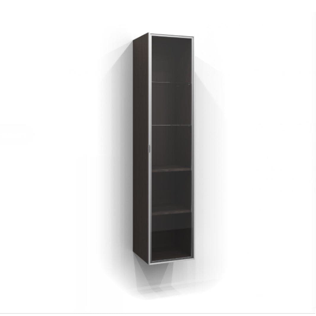 Svedbergs Høyskap Vitrine Dør med glass 160cm / 35cm / Svart + røkfarget glass Svedbergs Høyskap bad SV-7160356-3