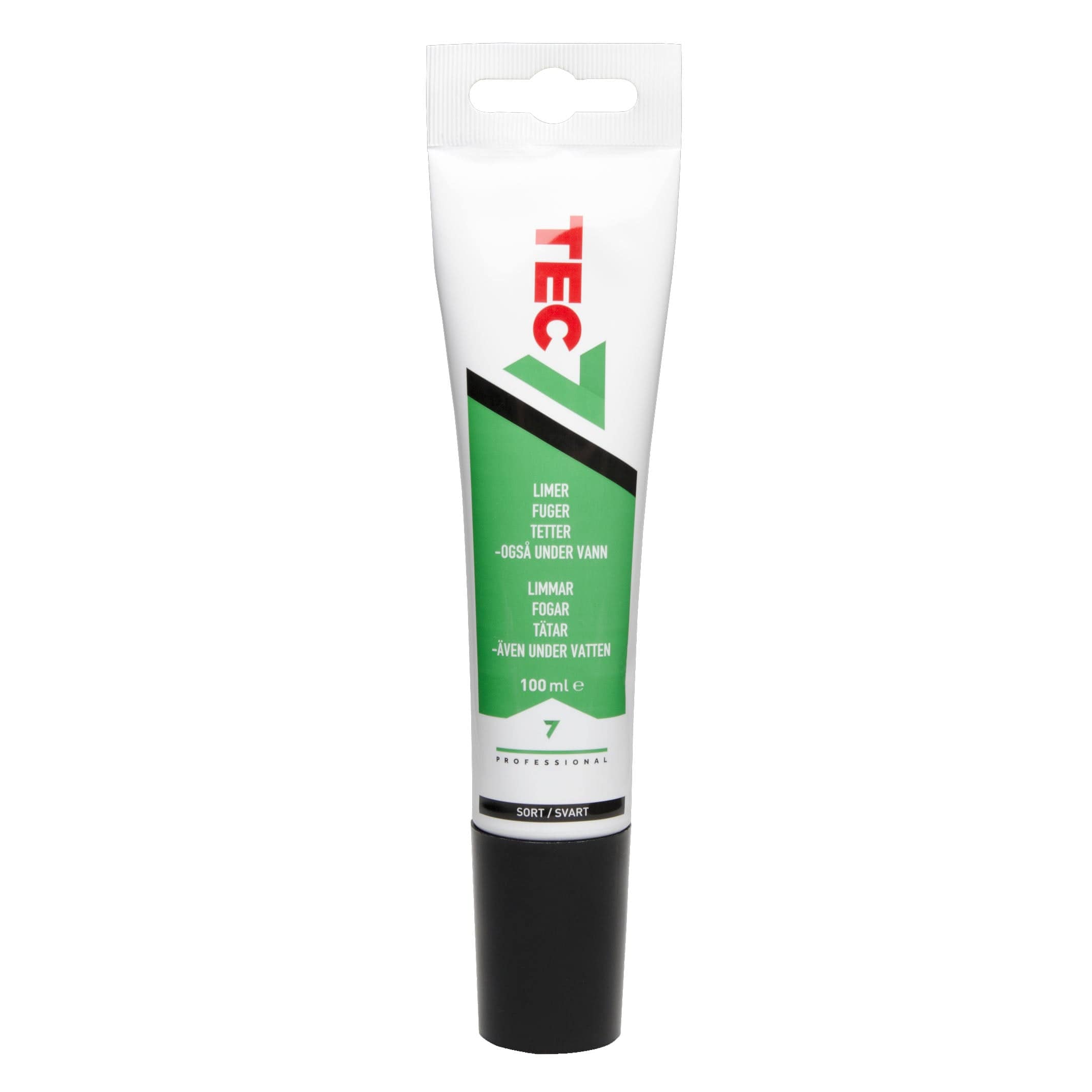 Tec7 Universal Lim/Fugemasse 100ml Tube Svart Tec7 Silikon og lim AH-633713
