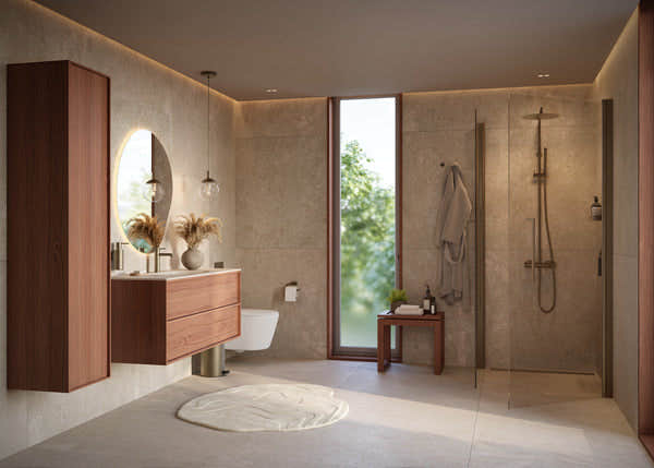 Japandi på badet: minimalisme med varme og ro