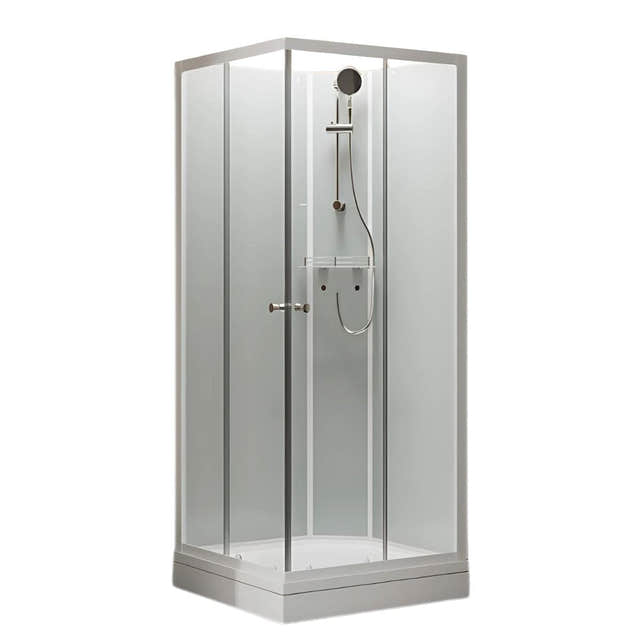 1904 Otra Dusjkabinett Firkantet Hvit / 80x80cm / Frostet glass 1904 Dusjkabinett BUN-7036921