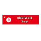 1904 Skilt Tømmeventil Stengt