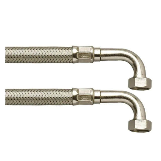 1904 Trykkslange TP-SPX/Silikon Vinkel-Vinkel / 80cm / 1/2"x1/2" 1904 Dusjtilbehør GRO-9301721