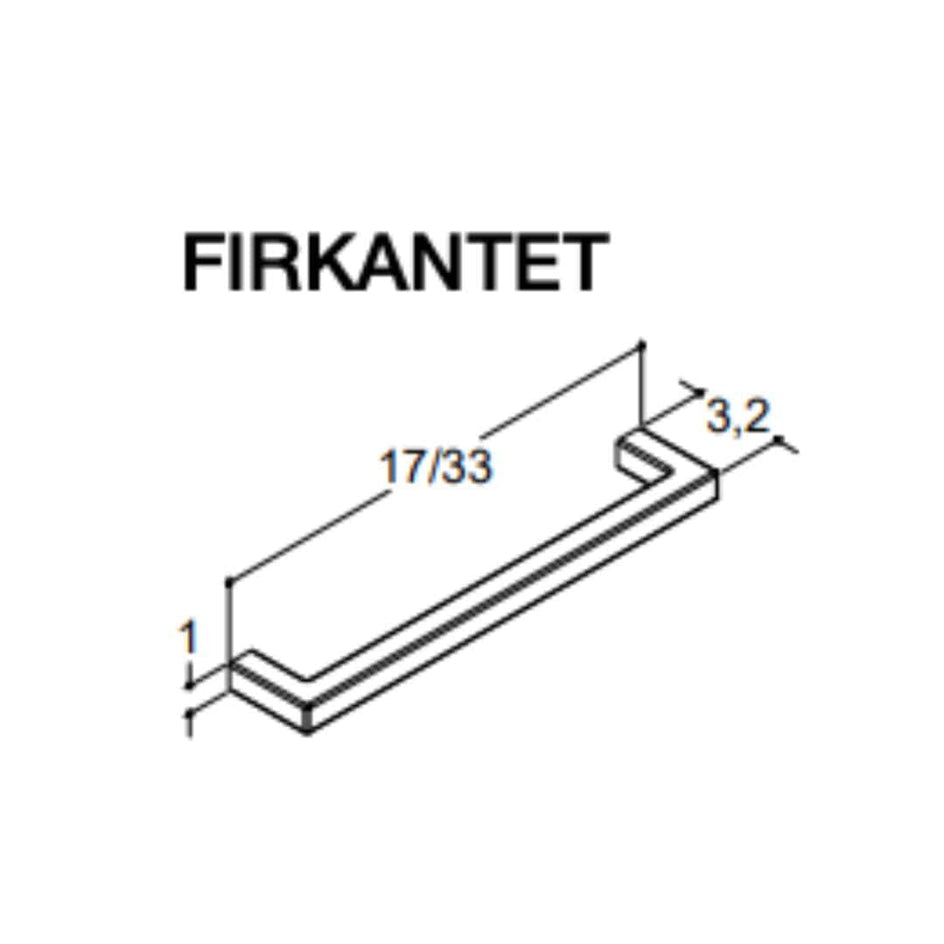 1904 Voss Håndtak Firkantet 1904 Knotter og håndtak