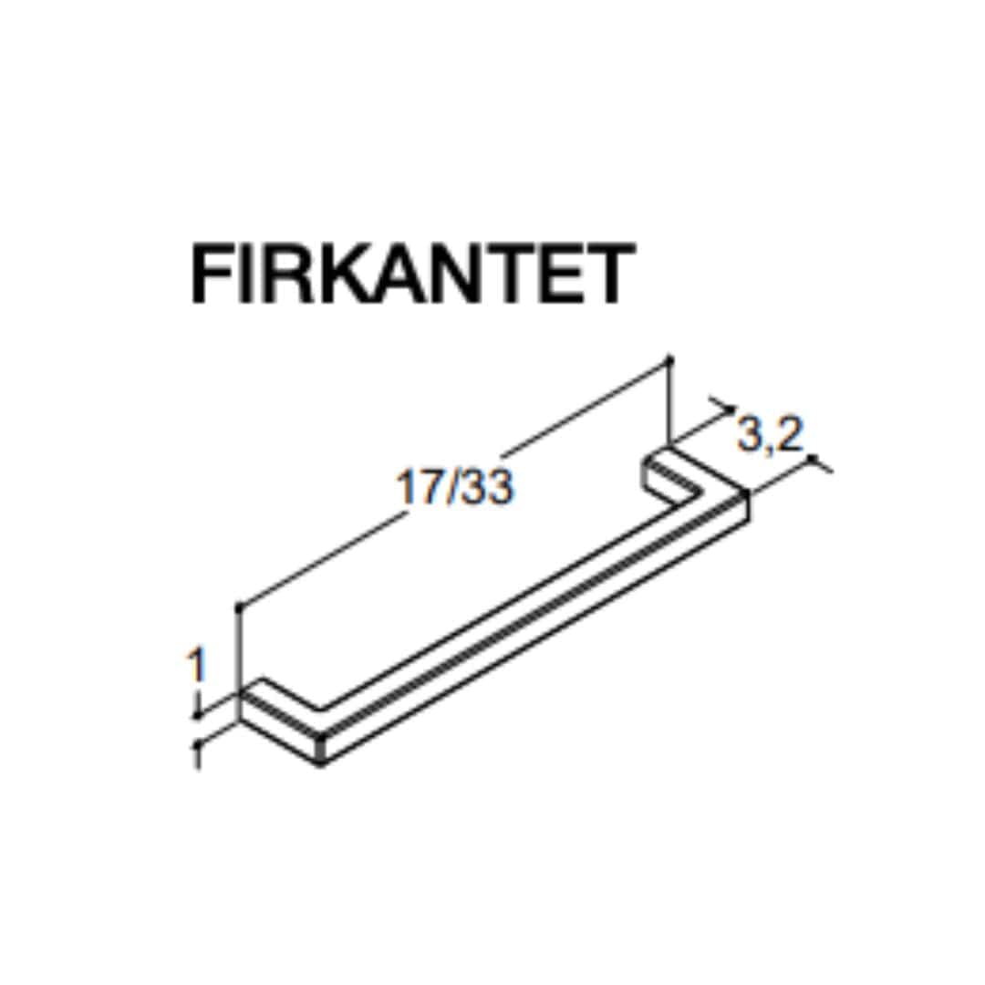 1904 Voss Håndtak Firkantet 1904 Knotter og håndtak