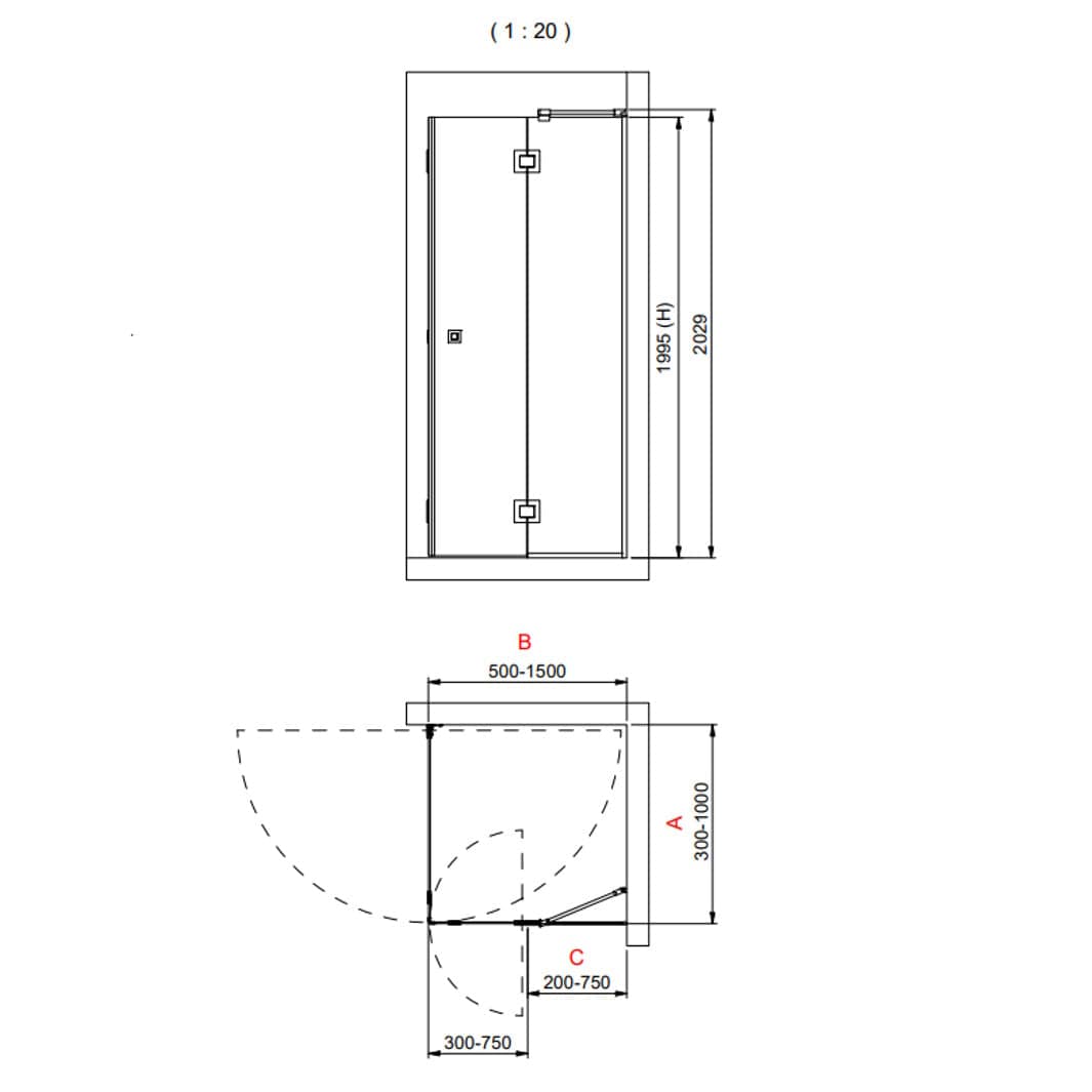 INR Dusjhjørne ARC 14 Frame Måltilpasset INR Iconic Nordic Rooms Dusjhjørne