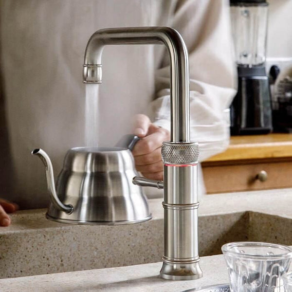 Quooker Fusion Square Rustfritt Stål kjøkkenkran med kokende vann fra springen