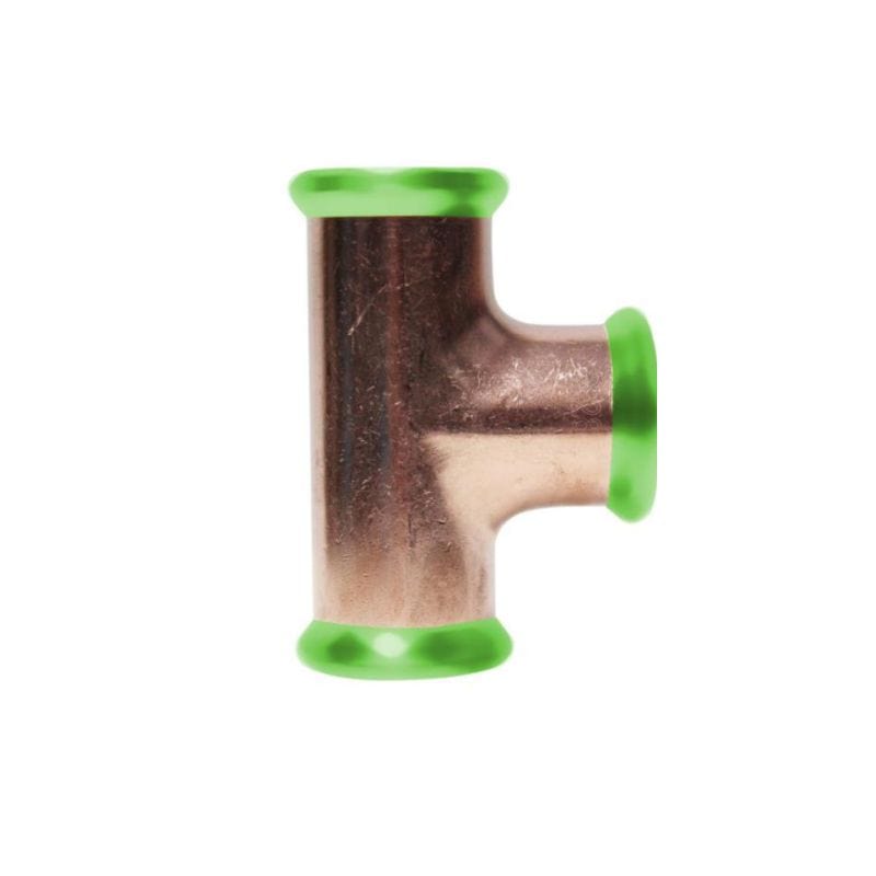 A-collection Kobber T-rør med 3 muffer A-press 12mm A-collection PE rør GRO-5058195