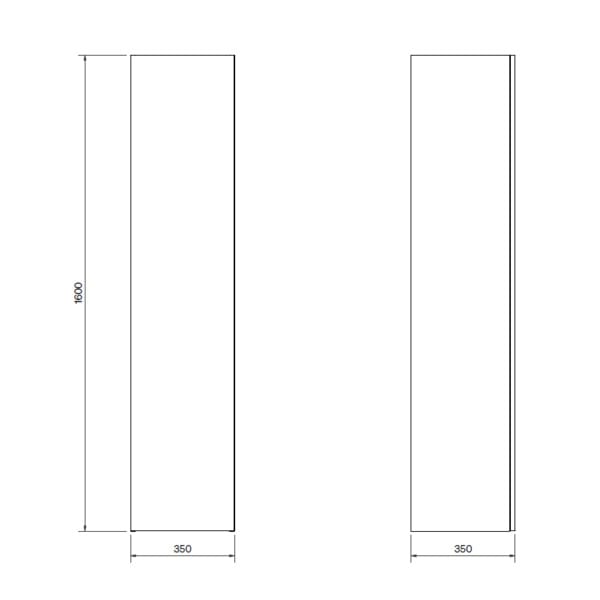 A-collection SOLUTION Høyskap Hvit / 35cm A-collection Høyskap bad AHL-1460796
