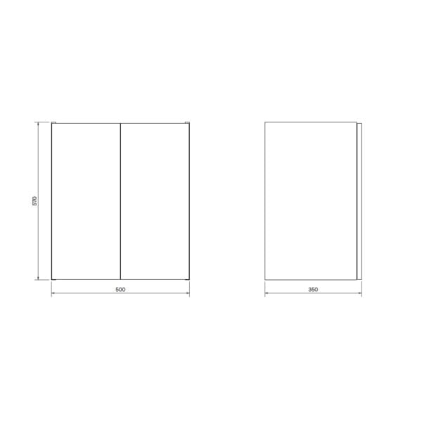 A-collection SOLUTION Slim Servantskap med dører Hvit / 50cm A-collection Servantskap AHL-1460786N5