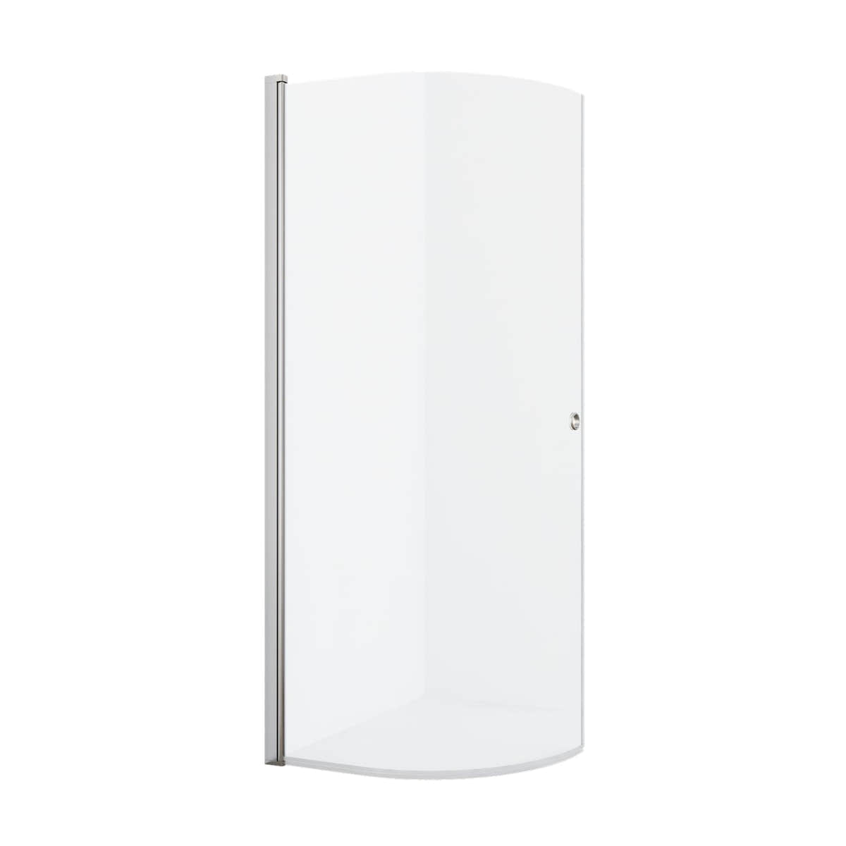 A-collection VIVO Dusjdør D-formet Krom / 80cm / Klart glass A-collection Dusjdør AHL-1438974