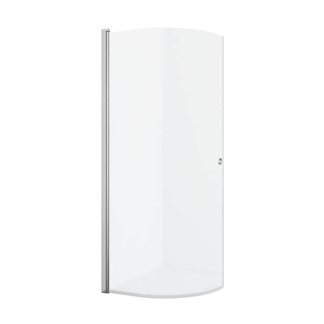 A-collection VIVO Dusjdør D-formet Krom / 80cm / Klart glass A-collection Dusjdør AHL-1438974