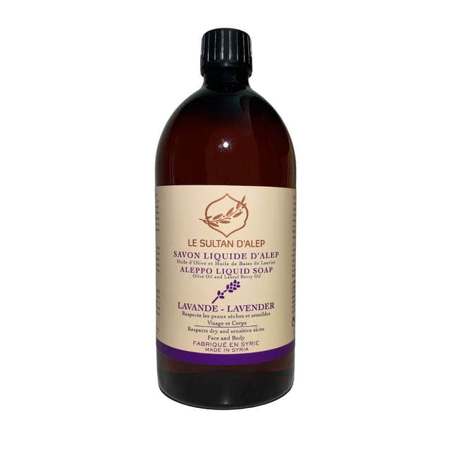 Aleppo Flytende Såpe 1000ml Lavendel Aleppo Dusjsåpe TER-Asliq/20L/1000/LAV