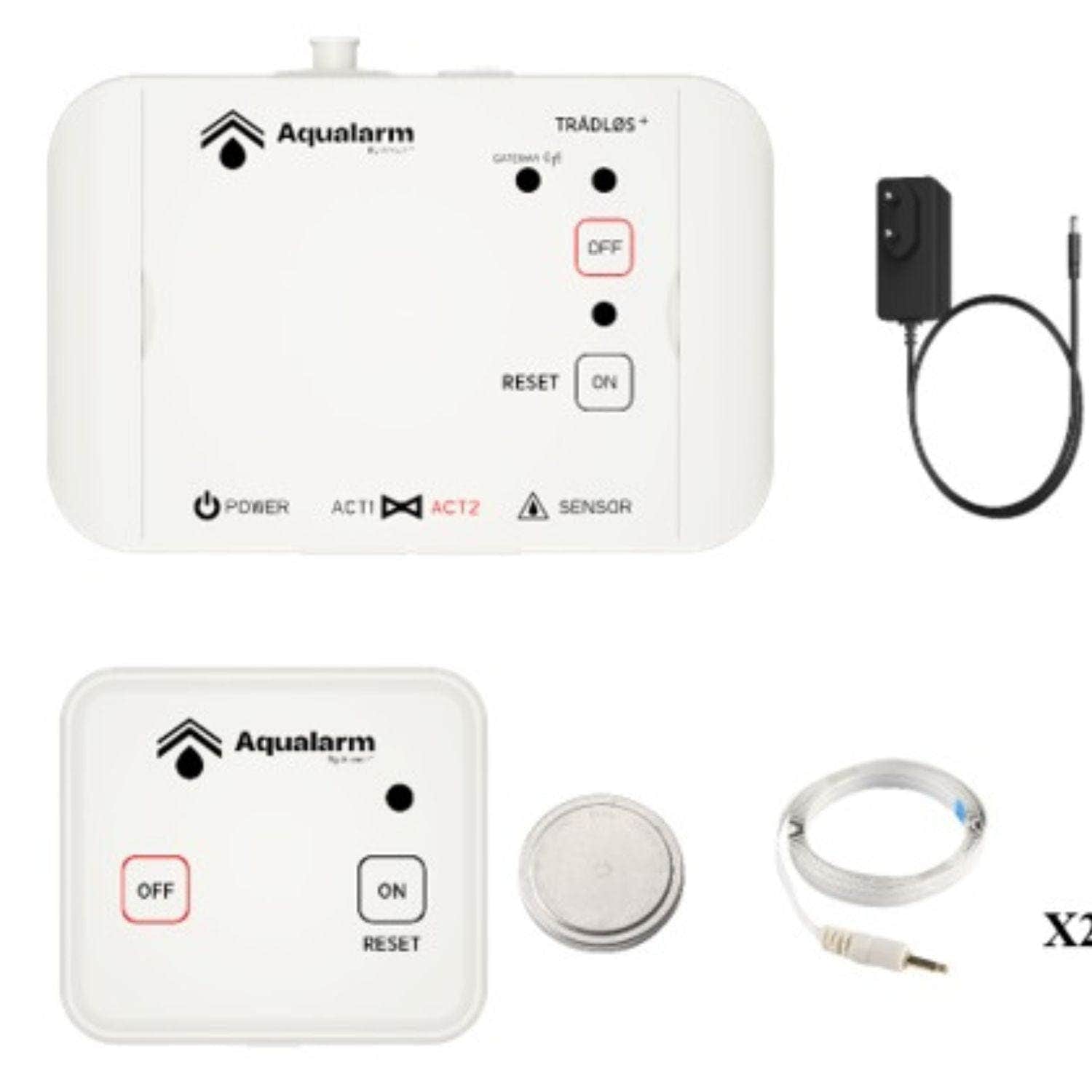 Altech Aqualarm Hovedenhet Trådløs uten ventil Altech Lekkasjestopper GRO-5648772