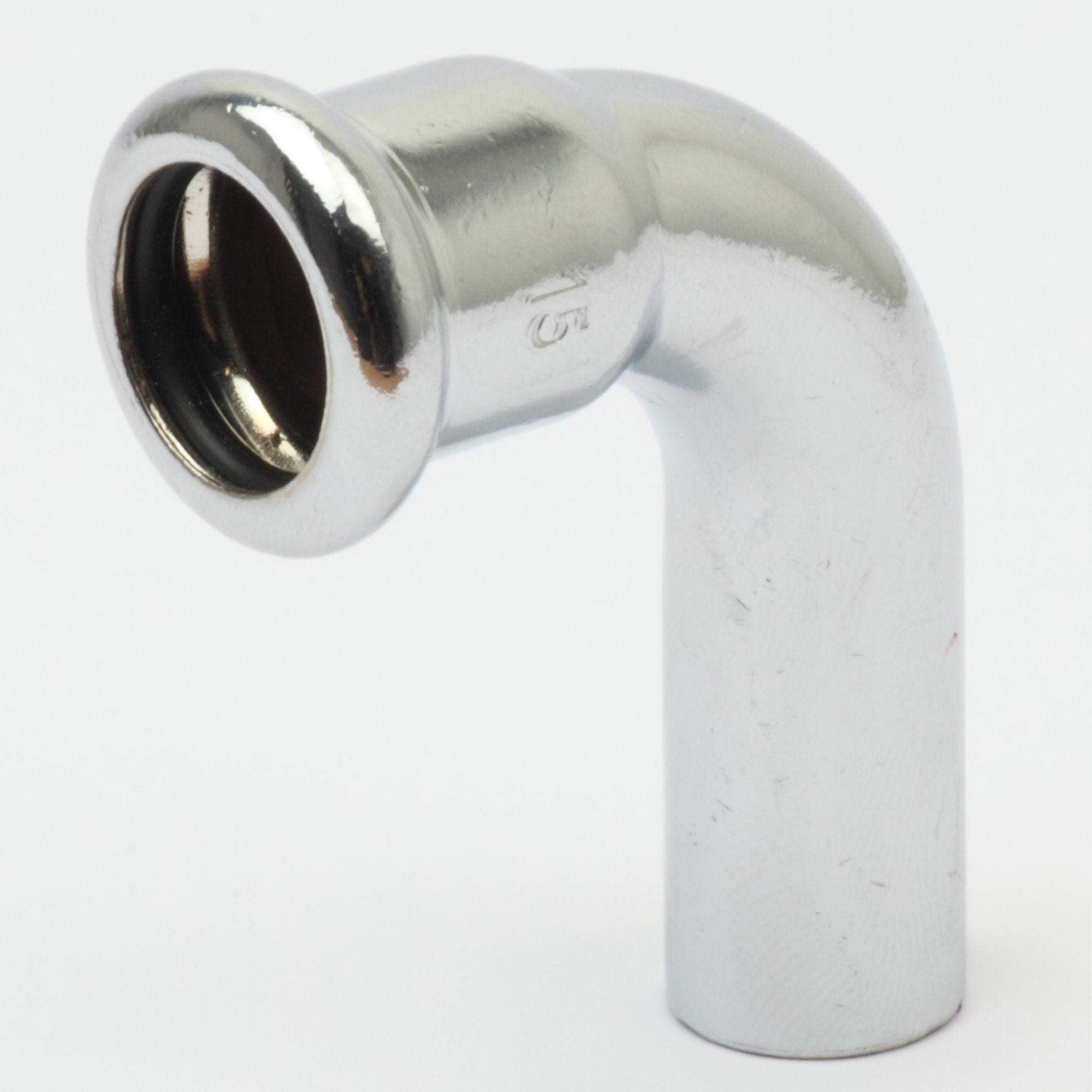 Altech Bend forkrommet 12-15mmx45°/90° med 1 muffe 12mm / 45° Altech Bend pressfitting DAL-5056437