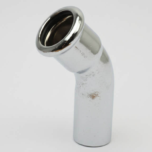 Altech Bend forkrommet 12-15mmx45°/90° med 1 muffe 15mm / 45° Altech Bend pressfitting DAL-5056442