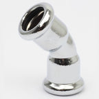 Altech CU Bend Pressfitting - forkrommet med 2 muffe