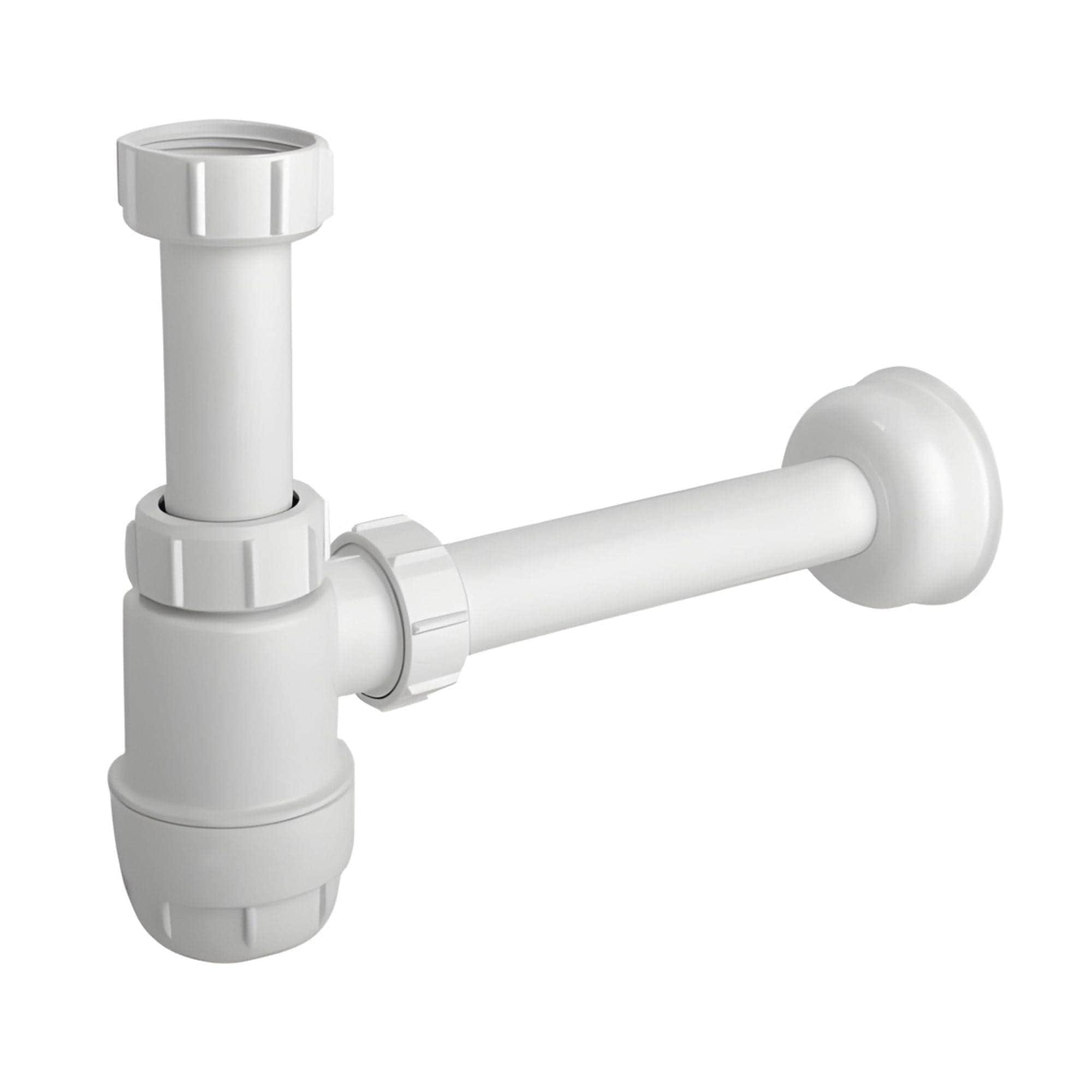 Altech Flaskevannlås 1¼"x32mm med 32mm rør L 210mm Hvit Altech Vannlås DAL-4520384