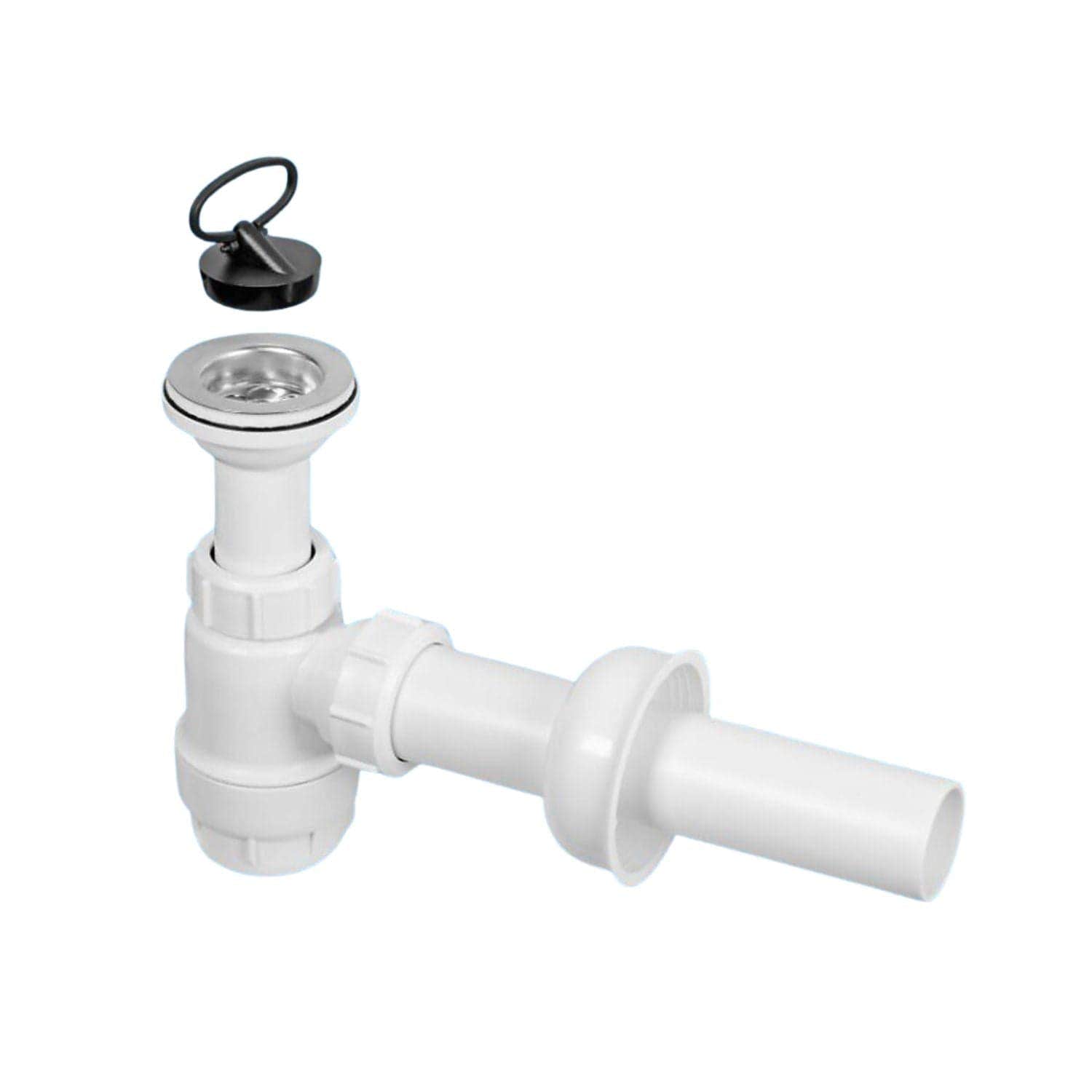 Altech flaskevannlås kombi lavtbyggende Hvit / 1 1/4"X40mm Altech Vannlås DAL-4520315