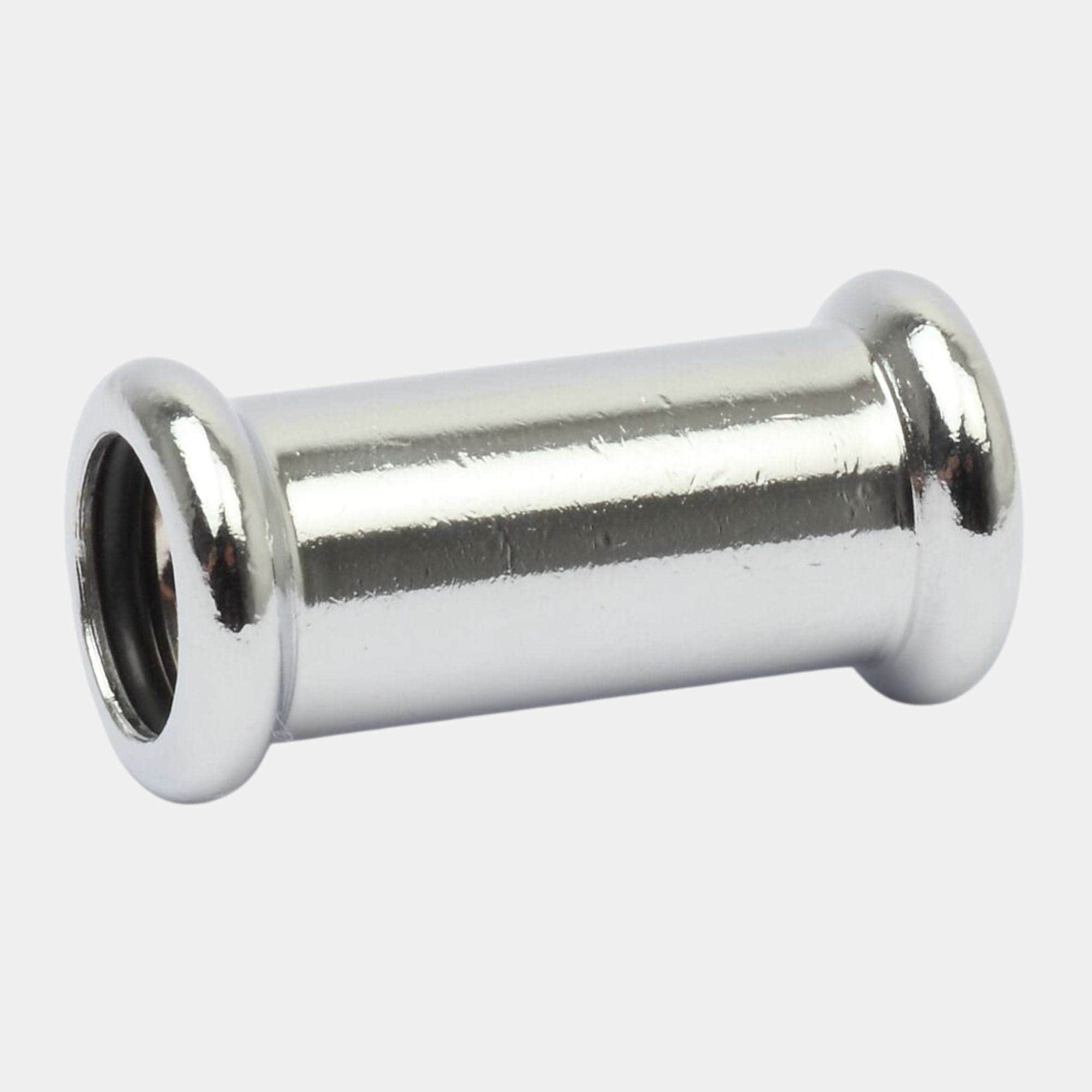 Altech Muffe forkrommet 12-15mm 16270s lang 12mm Altech Muffe pressfitting DAL-5056433