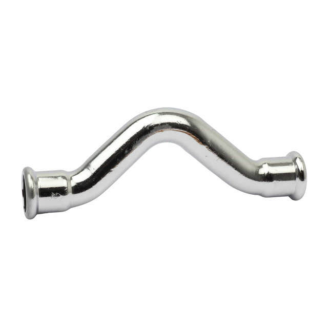 Altech S-bend forkrommet 12-15mm med 2 muffer 12mm Altech Bend pressfitting DAL-5056467