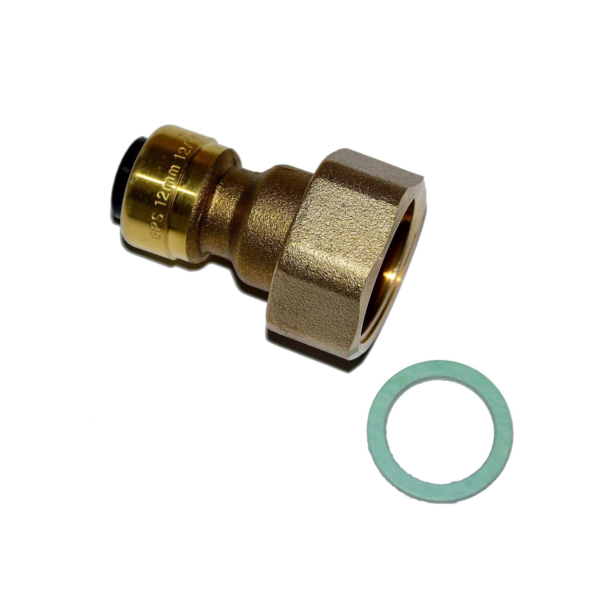 Altech Tappevann Overgang med Løpemutter 15mmx1/2" Altech Rørdeler tappevann DAL-5114968
