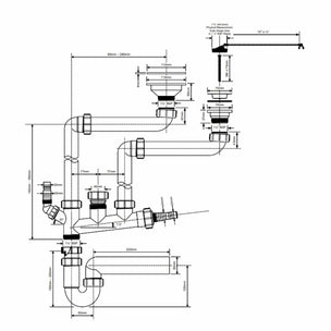 Altech Vannlås 114/72mm for dobbel kum U/K