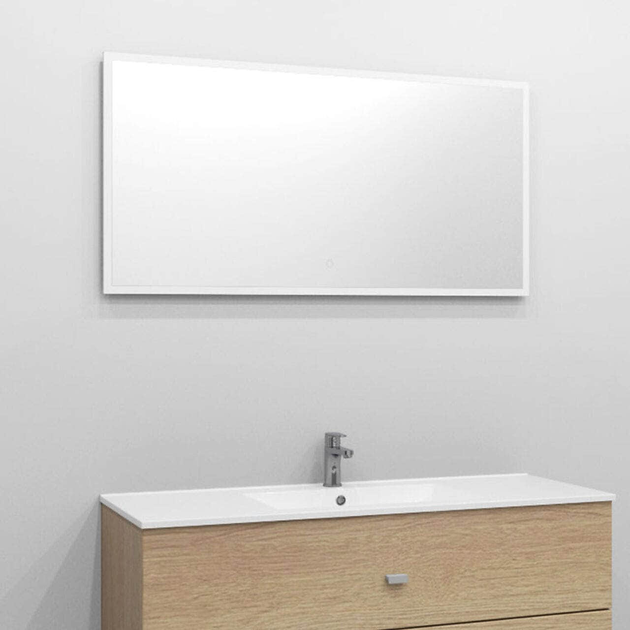 Alterna BLISS firkantet speil med lys (vendbar) 120cm Alterna Baderomsspeil DAL-7080135