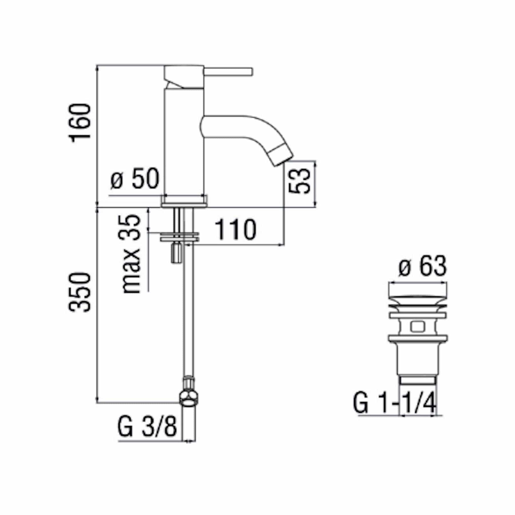 Alterna Corvina Servantbatteri standard Krom Alterna Servantbatteri GRO-4364981