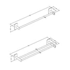 Alterna Exto Håndklestang 60cm dobbel selvklebende