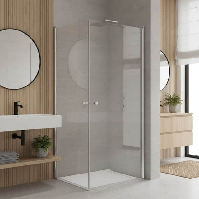 Alterna Pro Dusjhjørne Rett Krom / 90cm / Klart glass Alterna Dusjhjørne DAL-6310769