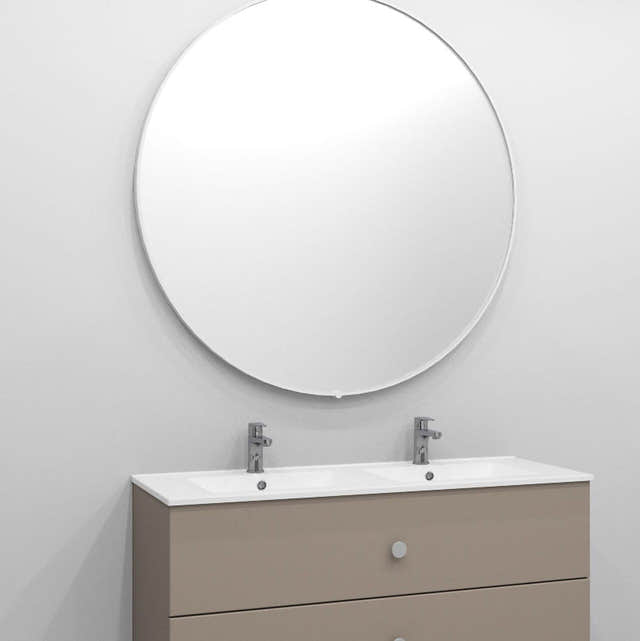 Alterna UMBRA rundt speil med lys (ramme) Hvit / 120cm Alterna Baderomsspeil DAL-7010389