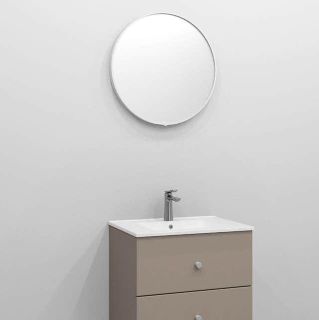 Alterna UMBRA rundt speil med lys (ramme) Hvit / 60cm Alterna Baderomsspeil DAL-7010386