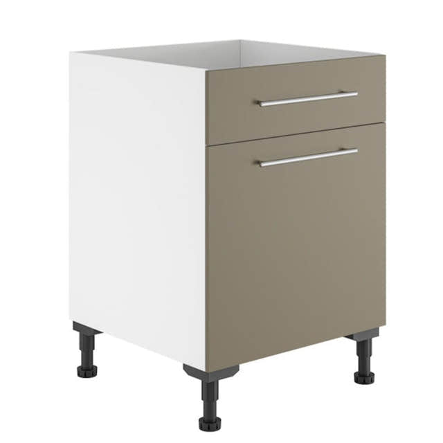 Alterna vaskerom: Benkeskap 40cm m/1 dør og 1 skuff Sand matt / 60cm Alterna Benkeskap vaskerom GRO-7011826