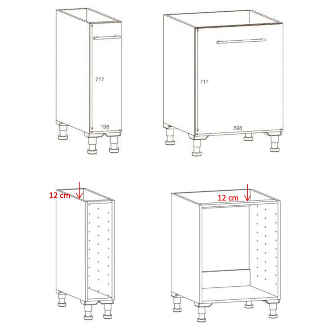 Alterna vaskerom: Benkeskap B20-60xD60xH72cm m/uttrekk Alterna Benkeskap vaskerom