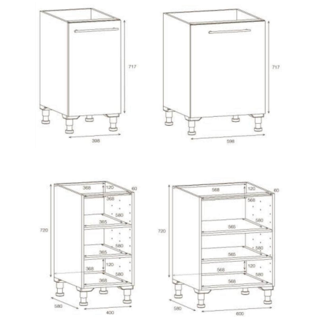 Alterna vaskerom: Benkeskap B40-60xD60xH72cm m/1 dør Alterna Benkeskap vaskerom