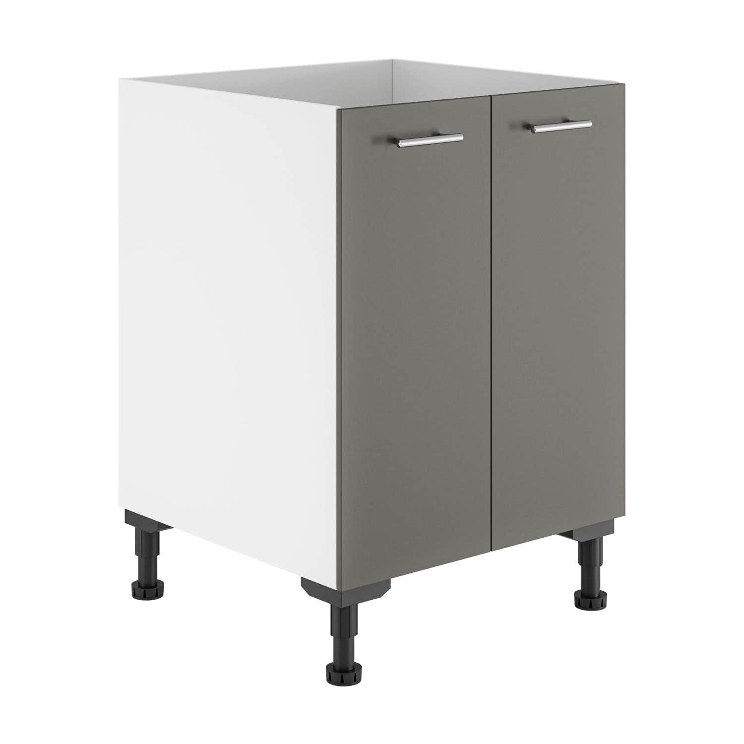Alterna vaskerom: Benkeskap B60-80xD60xH72cm m/2 dører Grå matt / 60cm Alterna Benkeskap vaskerom GRO-7011809