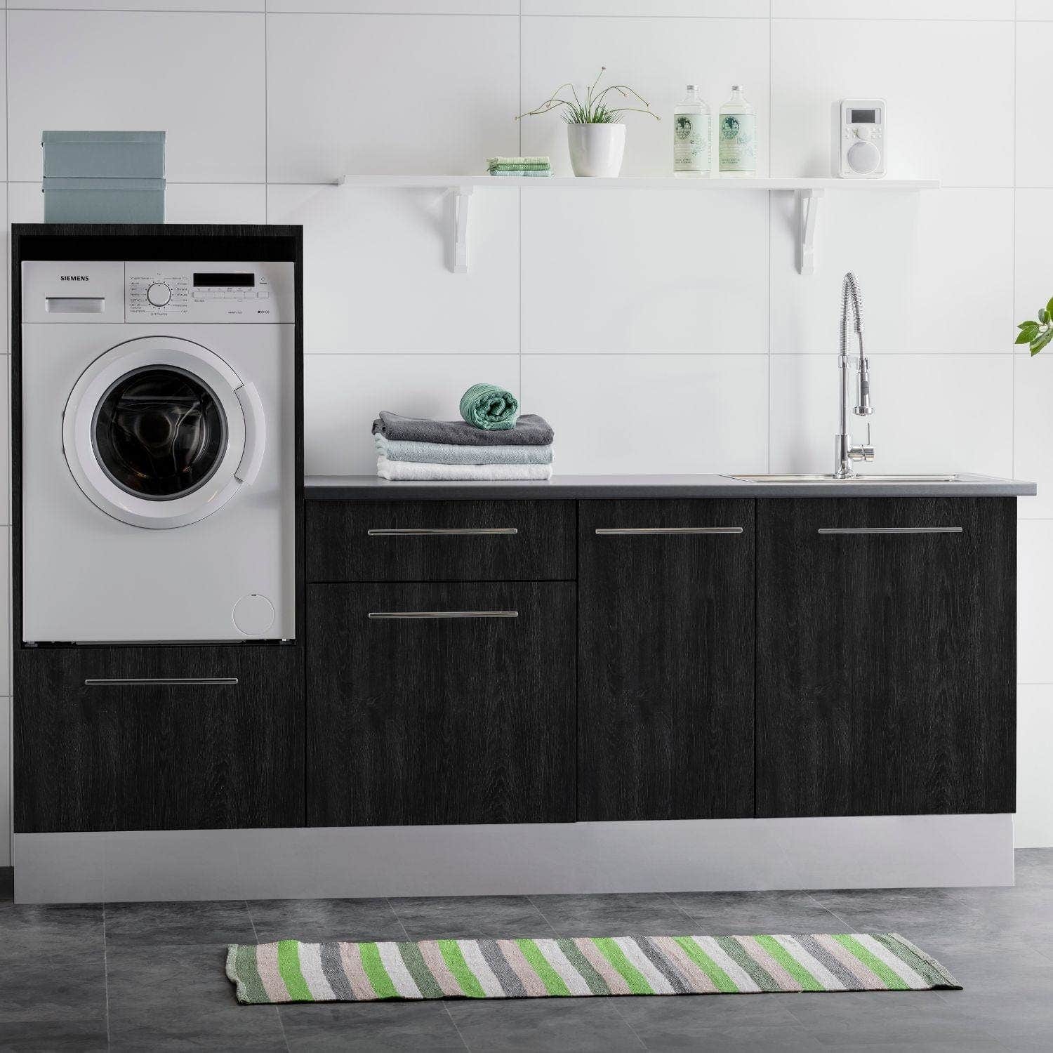 Alterna vaskerom: Blindpanel B20xD1,6xH72-196,5cm Mørk eik / 20x72cm Alterna Tilbehør vaskeromsinnredning GRO-7012646