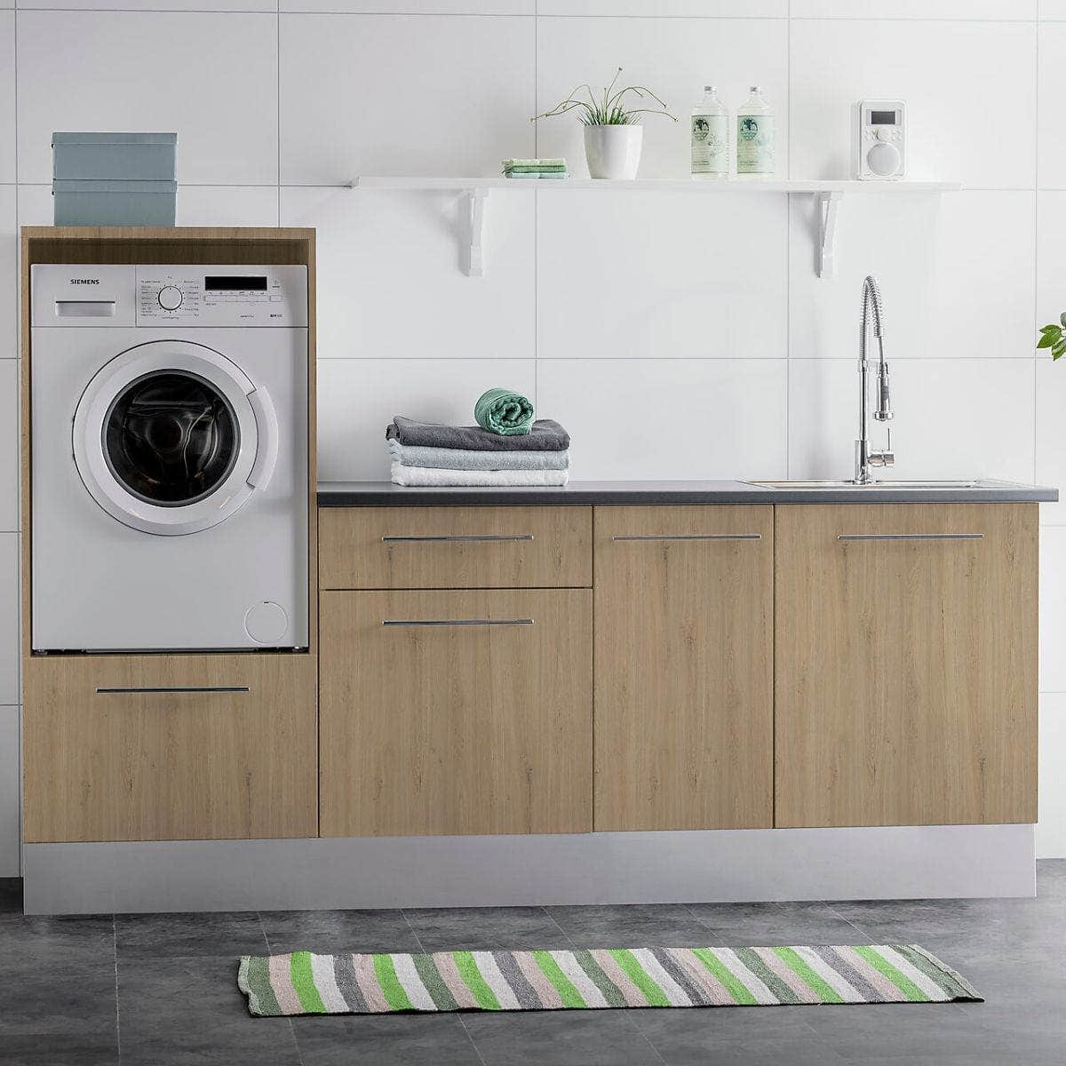 Alterna vaskerom: Dekkside benkeskap 60x72cm Eik Eik Alterna Dekkside vaskerom GRO-7012599