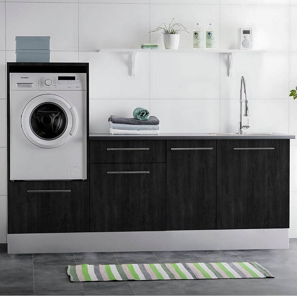 Alterna vaskerom: Dekkside overskap 30x72cm Mørk eik Alterna Dekkside vaskerom GRO-7012644