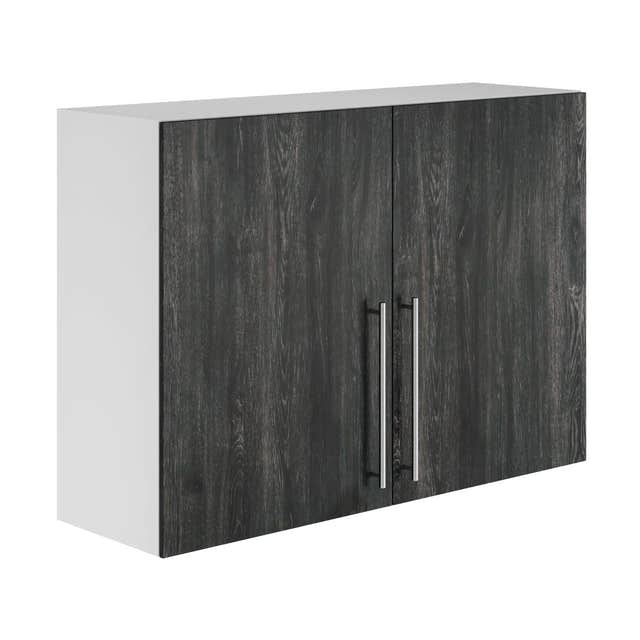 Alterna vaskerom: Overskap B60-80xD30xH72cm m/2 dører Mørk eik / 80cm Alterna Veggskap vaskerom GRO-7012632