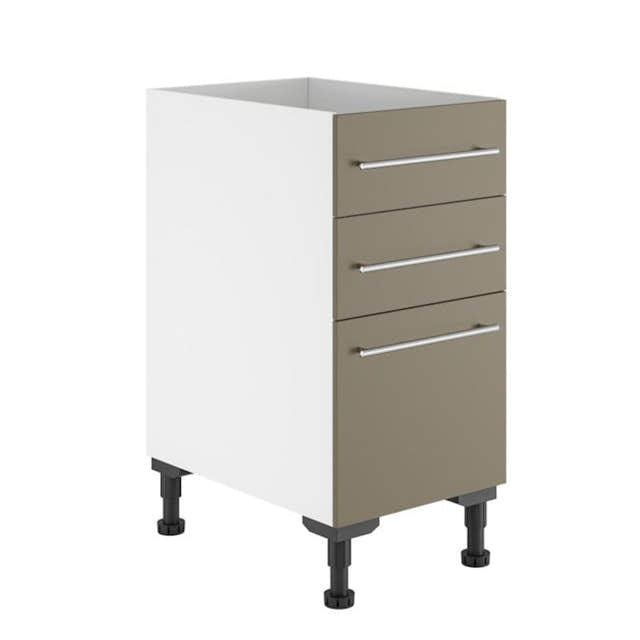 Alterna vaskerom: Skuffeseksjon 40-60cm m/3 skuffer Sand matt / 40cm Alterna Benkeskap vaskerom GRO-7011844