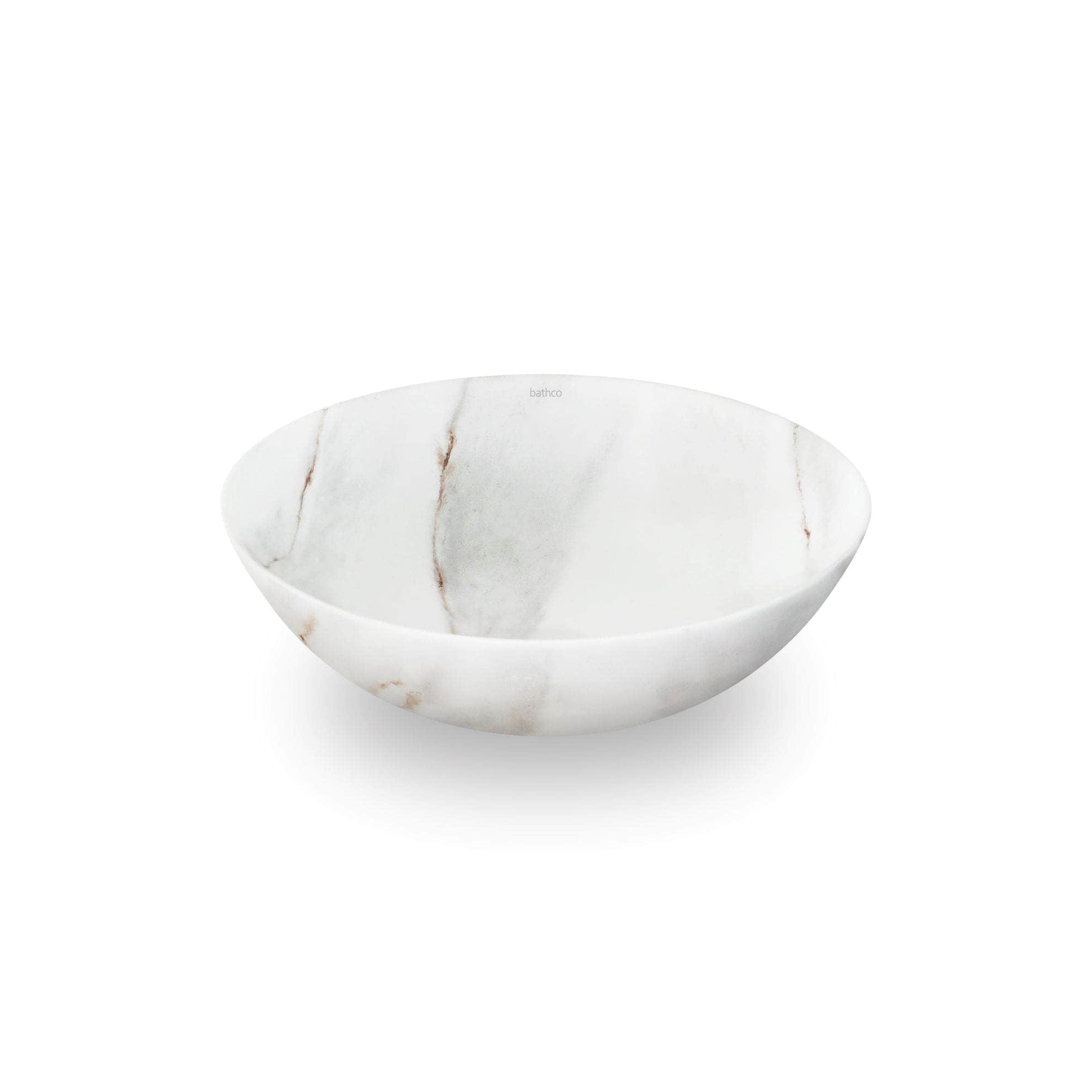 Bathco Calacatta Bolleservant Ø38,5cm - håndmalt Hvit Bathco Bolleservant KO-00425