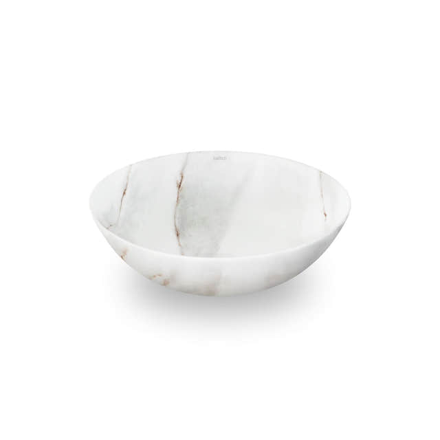 Bathco Calacatta Bolleservant Ø38,5cm - håndmalt Hvit Bathco Bolleservant KO-00425