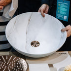 Bathco Calacatta Bolleservant Ø38,5cm, håndmalt