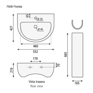 Bathco Florida Servant med Pidestal