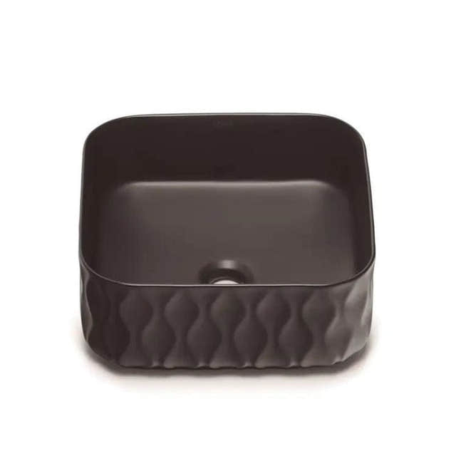 Bathco Sand Waves Firkantet Bolleservant Svart matt Bathco Bolleservant KO-4175