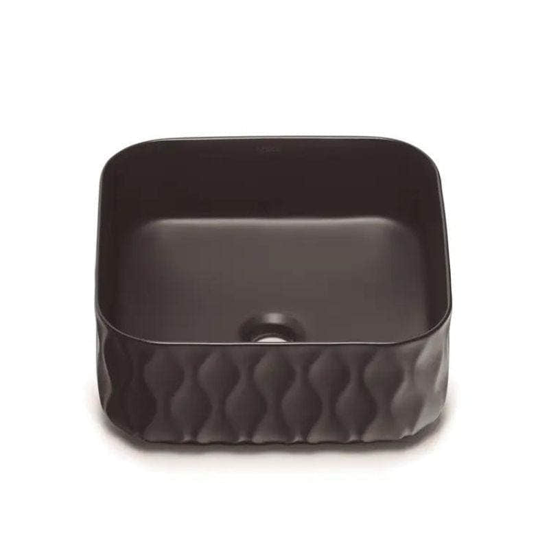 Bathco Sand Waves Firkantet Bolleservant Svart matt Bathco Bolleservant KO-4175