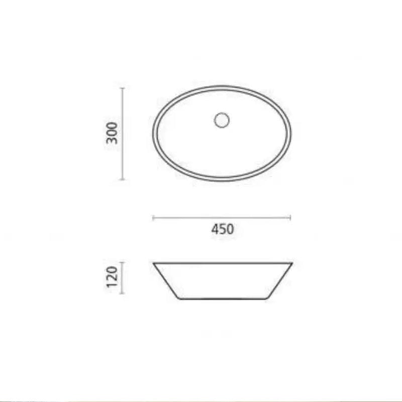 Bathco Trieste Solid Surface Bolleservant Hvit Bathco Bolleservant KO-6017