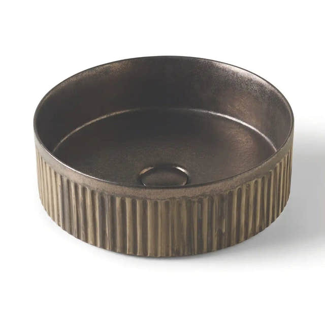 Bathco Wadi Rund Porselensservant Rustik Svart rustik Bathco Bolleservant KO-00464